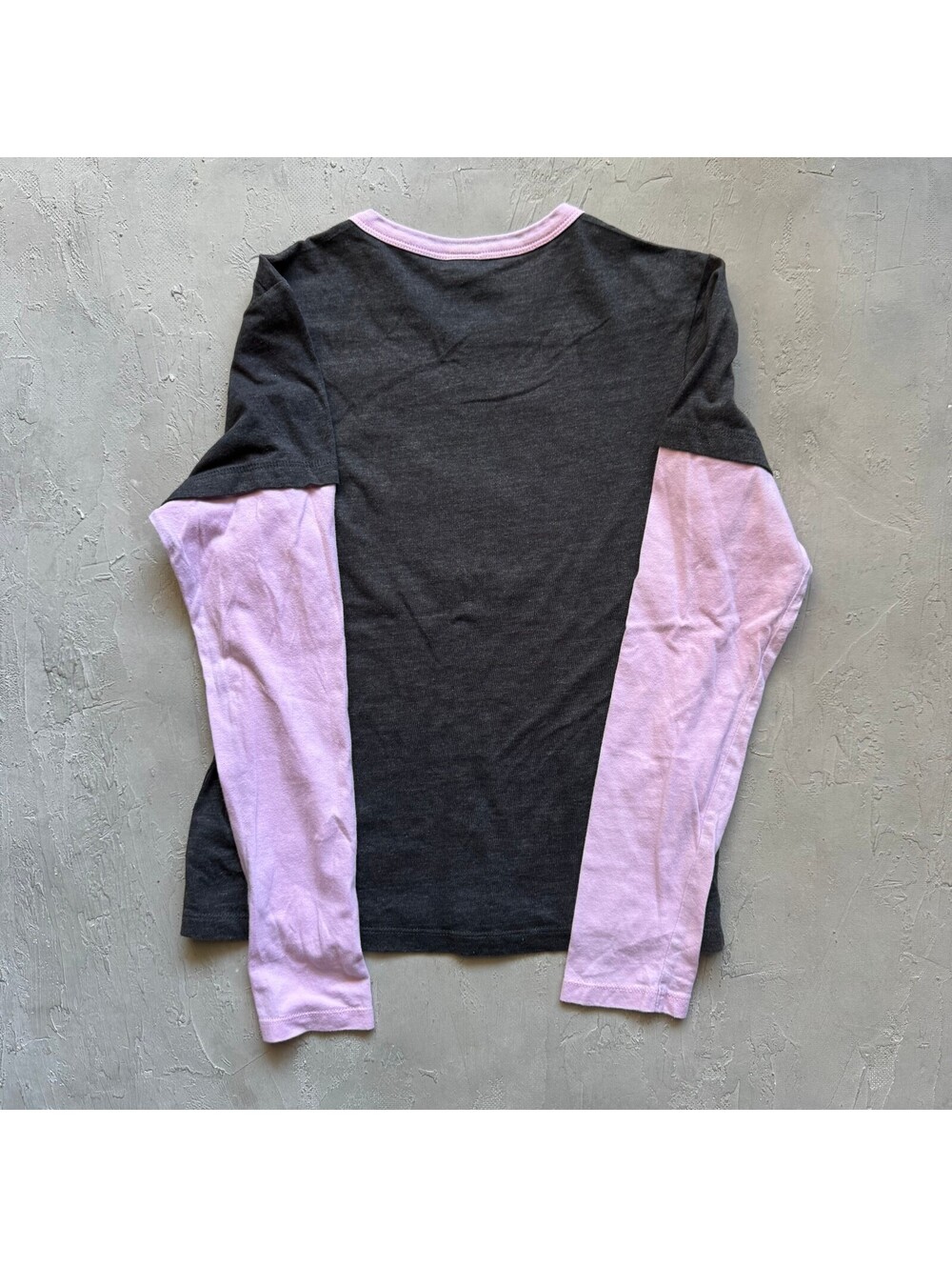 Vintage Y2K Cowgirl Hardware Horse Graphic Layered L/S Gray Pink Tee Size M - Picture 5 of 5